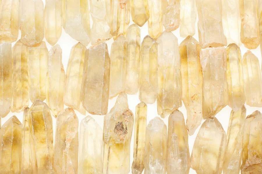 A cluster of citrine crystals